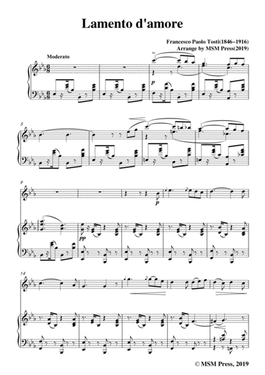 Tosti-Lamento d'amore, for Violin and Piano image number null