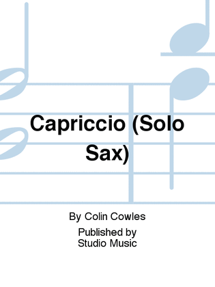 Book cover for Capriccio (Solo Sax)