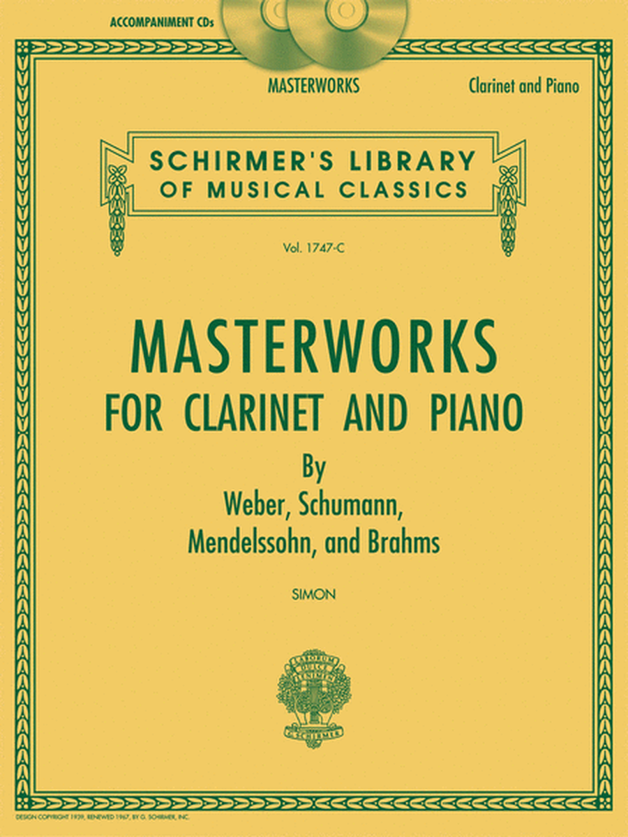 Masterworks for Clarinet and Piano image number null