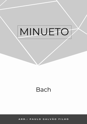 Book cover for MINUETO - BACH -SOPRANO, ALTO & TENOR RECORDER TRIO