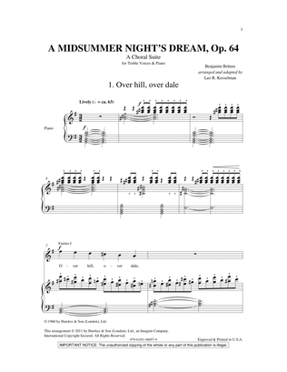 Book cover for A Midsummer Night's Dream - A Choral Suite