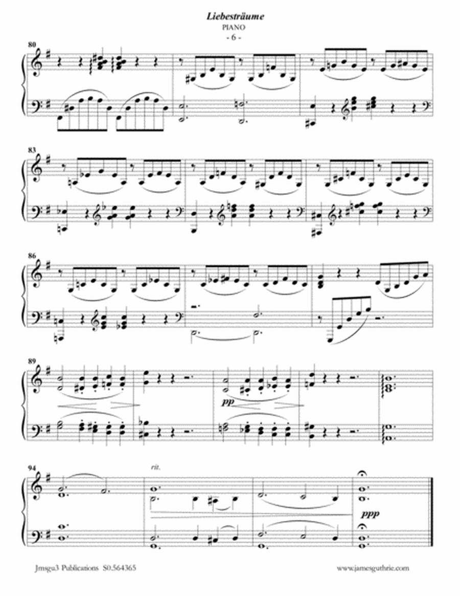 Liszt: Liebestraume for English Horn & Piano by Franz Liszt English Horn - Digital Sheet Music