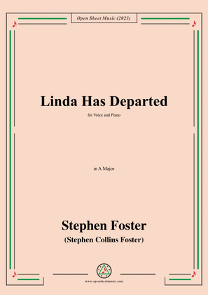 Book cover for S. Foster-Linda Has Departed,in A Major