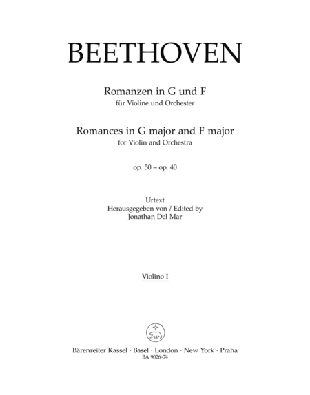 Romances in F major and G major for Violin and Orchestra, op. 50, 40