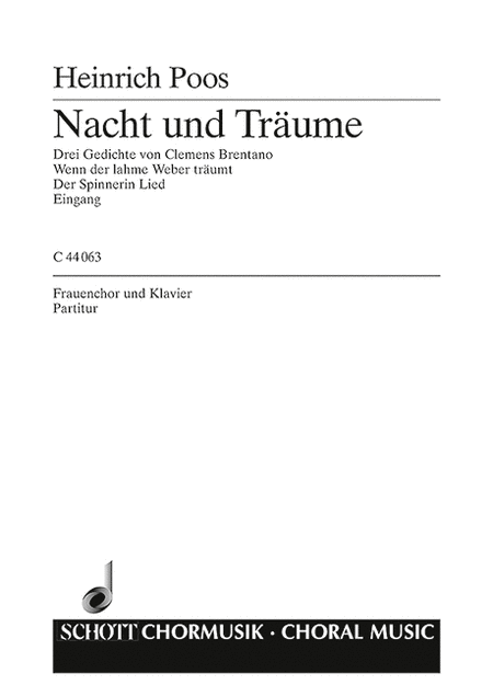 Nacht Und Traume Score/pf Part