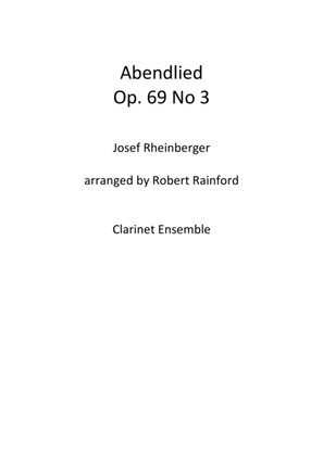 Book cover for Abendlied op 69 no 3