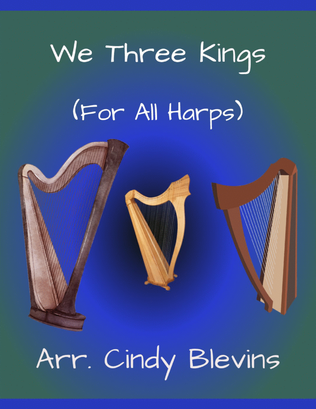 Book cover for We Three Kings, for Lap Harp Solo