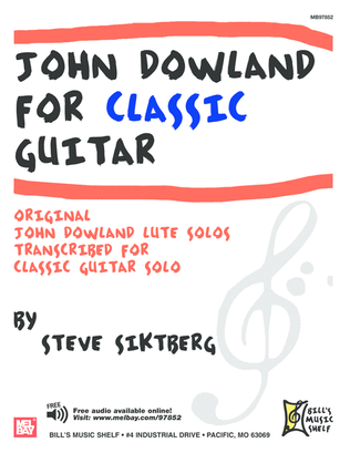 Book cover for John Dowland for Classic Guitar