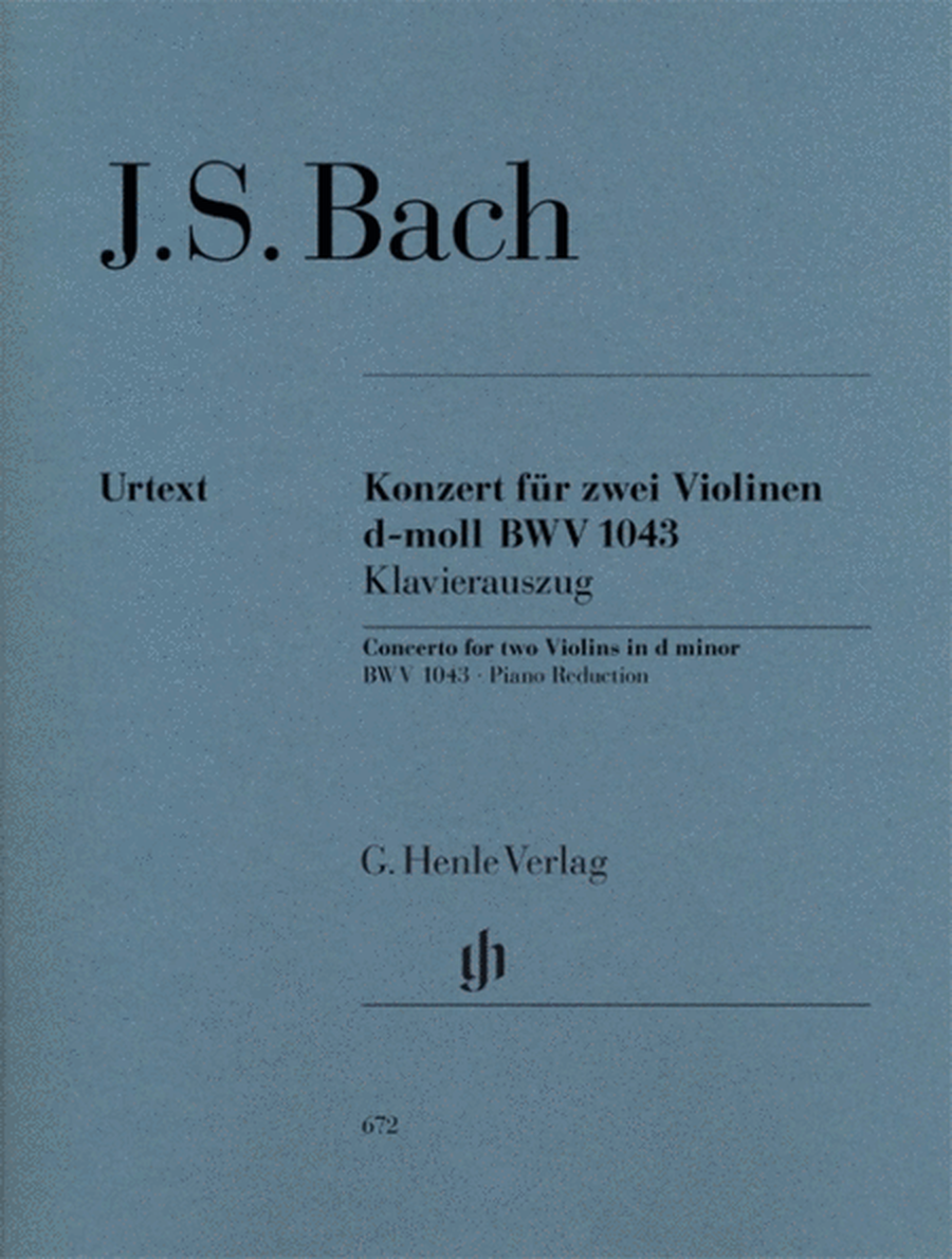 Bach - Concerto D Minor Bwv 1043 For 2 Violin/Piano