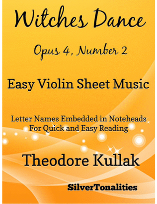 Book cover for Witches Dance Opus 4 Number 2 Easy Violin Sheet Music