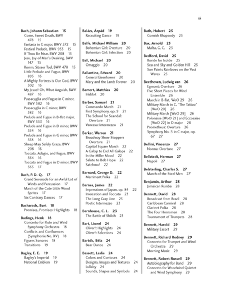 Percussion Assignments for Band and Wind Ensemble