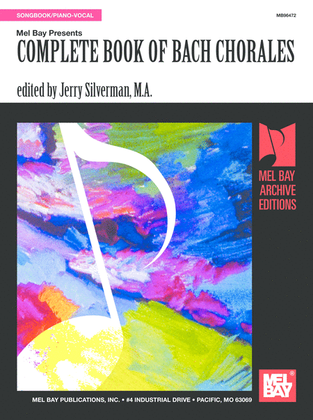 Book cover for Complete Book of Bach Chorales