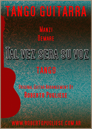 Book cover for Tal vez sera tu voz - tango guitar