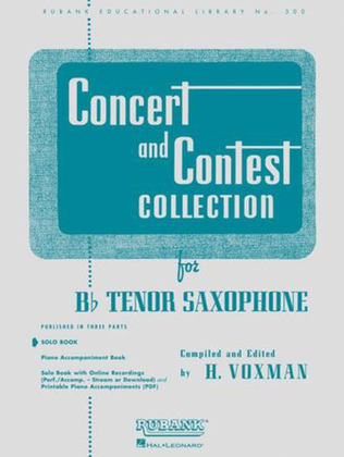 Book cover for Concert and Contest Collection for Bb Tenor Saxophone