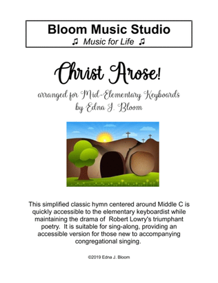 Book cover for Christ Arose - Middle C Elementary Keyboard