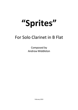 Book cover for Sprites for Solo Clarinet