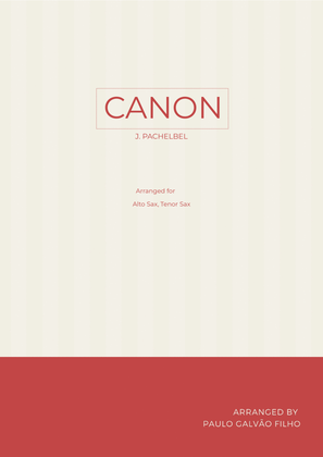 CANON IN D - SAX ALTO & TENOR