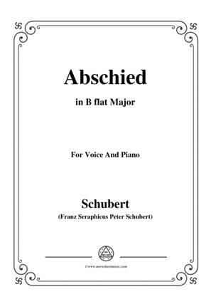 Book cover for Schubert-Abschied,in B flat Major,for Voice&Piano