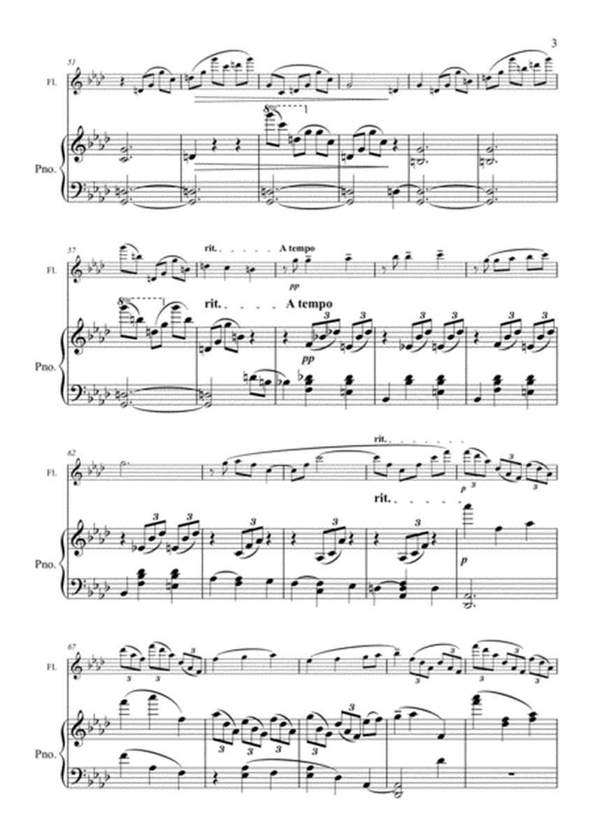 Valse Romantique Arrangement for flute and piano image number null
