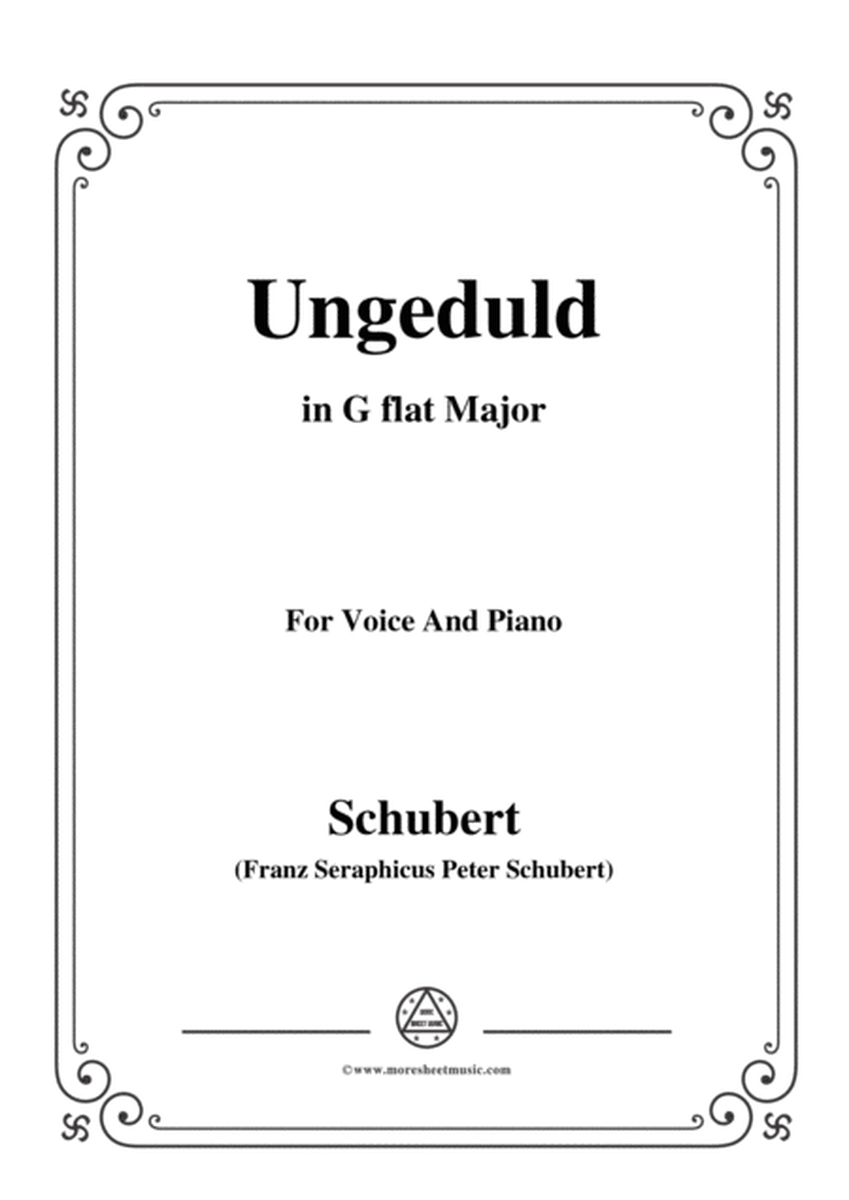 Schubert-Ungeduld in G flat Major,for voice and piano image number null