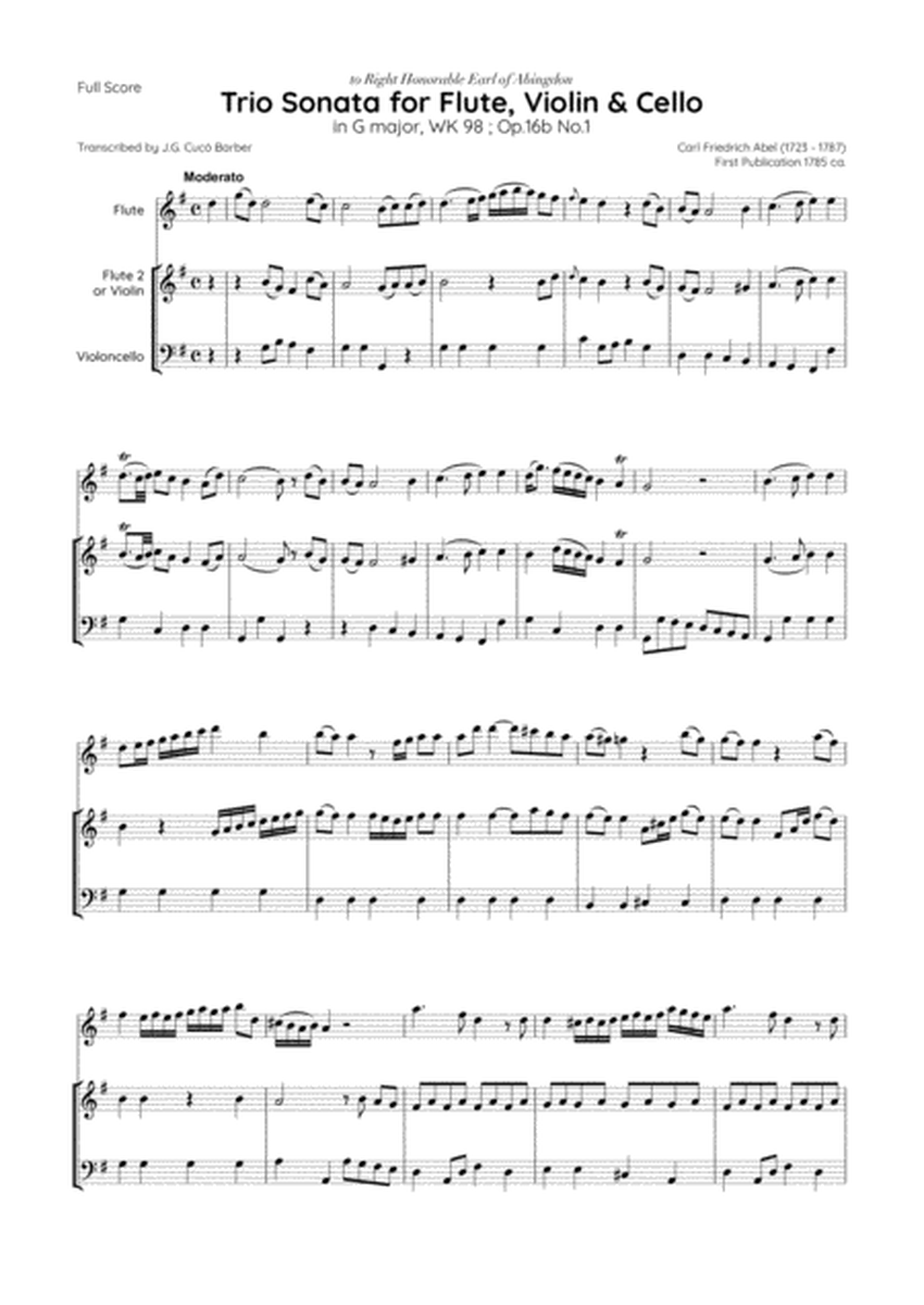 Abel - 4 Trio Sonatas, WK 98-101 ; Op.16b