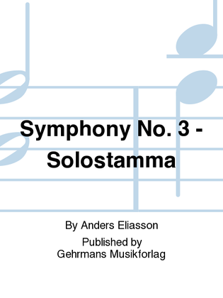 Book cover for Symphony No. 3 - Solostamma