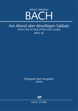 Book cover for And in the ev'ning of that very Sabbath (Am Abend aber desselbigen Sabbats)