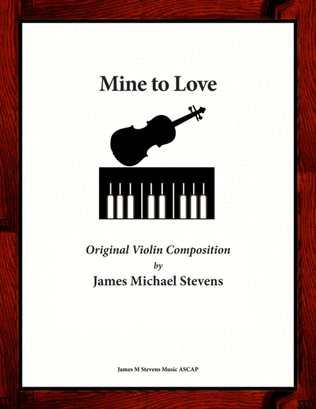Book cover for Mine to Love - Romantic Violin & Piano