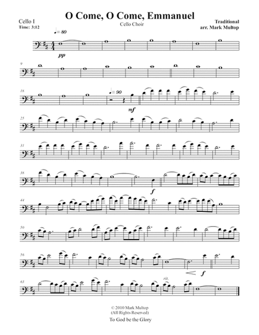 O Come, O Come, Emmanuel (Cello Choir) image number null
