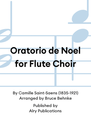 Book cover for Oratorio de Noel for Flute Choir