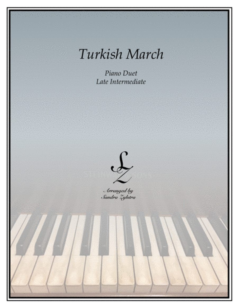 Turkish March (1 piano, 4 hand duet) image number null