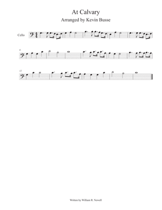 Book cover for At Calvary (Easy key of C) - Cello