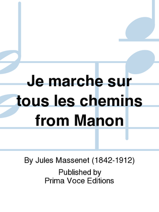 Book cover for Je marche sur tous les chemins from Manon