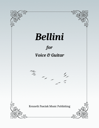 Book cover for Bellini for Voice and Guitar