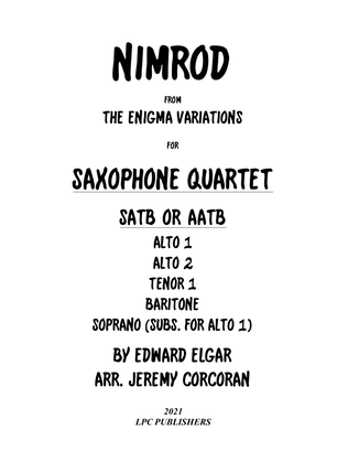 Book cover for Nimrod from the Enigma Variations for Saxophone Quartet