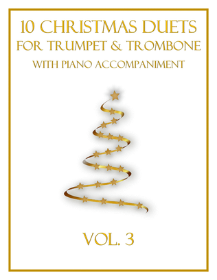 Book cover for 10 Christmas Duets for Trumpet and Trombone with Piano Accompaniment (Vol. 3)