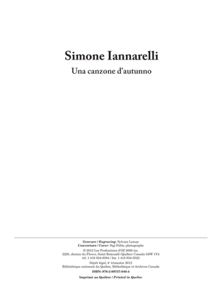 Book cover for Una canzone d'autunno