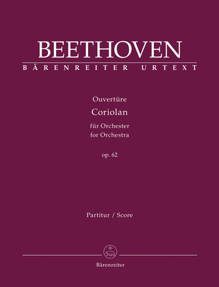 Book cover for Overture "Coriolan" for Orchestra, op. 62