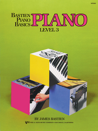 Book cover for Bastien Piano Basics, Level 3, Piano