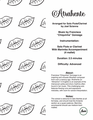 Book cover for Atrahente - Flute Solo with Marimba