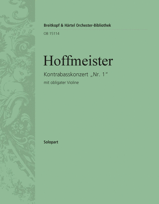 Book cover for Double Bass Concerto "No. 1"