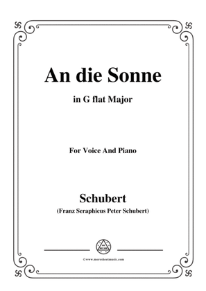 Schubert-An die Sonne,Op.118 No.5,in G flat Major,for Voice&Piano