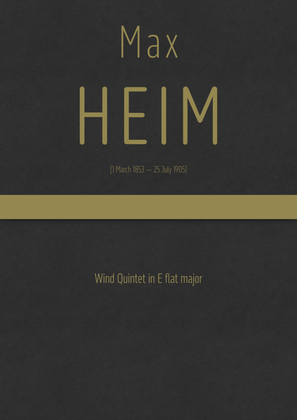 Book cover for Heim - Wind Quintet in E flat major