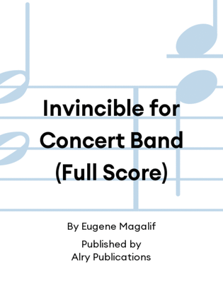 Book cover for Invincible for Concert Band (Full Score)