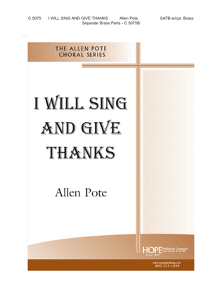 Book cover for I Will Sing and Give Thanks