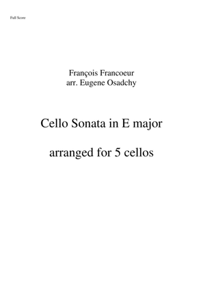 Book cover for Sonata for Cello in E major