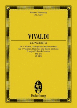 Book cover for Concerto Grosso in D Major, Op. 3/1, RV 549/PV 146
