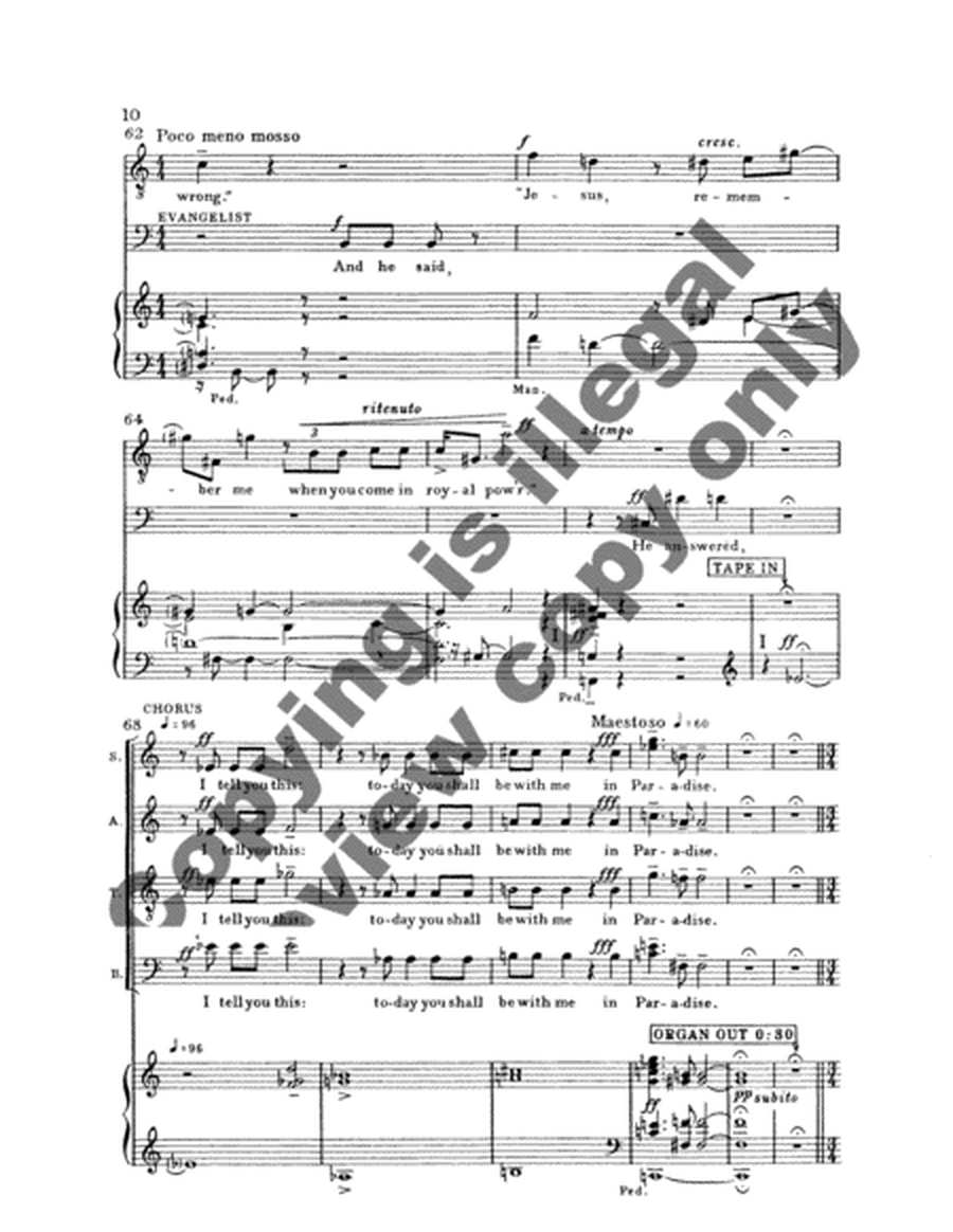 The Seven Last Words of Christ on the Cross (Choral Score)