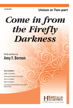 Book cover for Come in from the Firefly Darkness