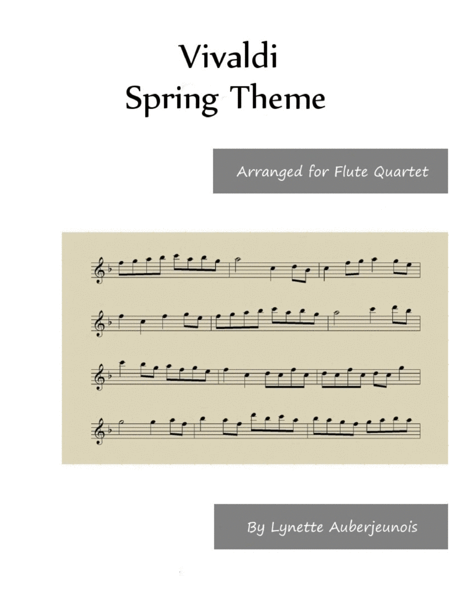 Spring Theme - Flute Quartet image number null